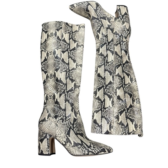 Sam Edelman Hai Snake Heel Point Toe Tall Boots Size 8.5 New without box - Picture 5 of 8